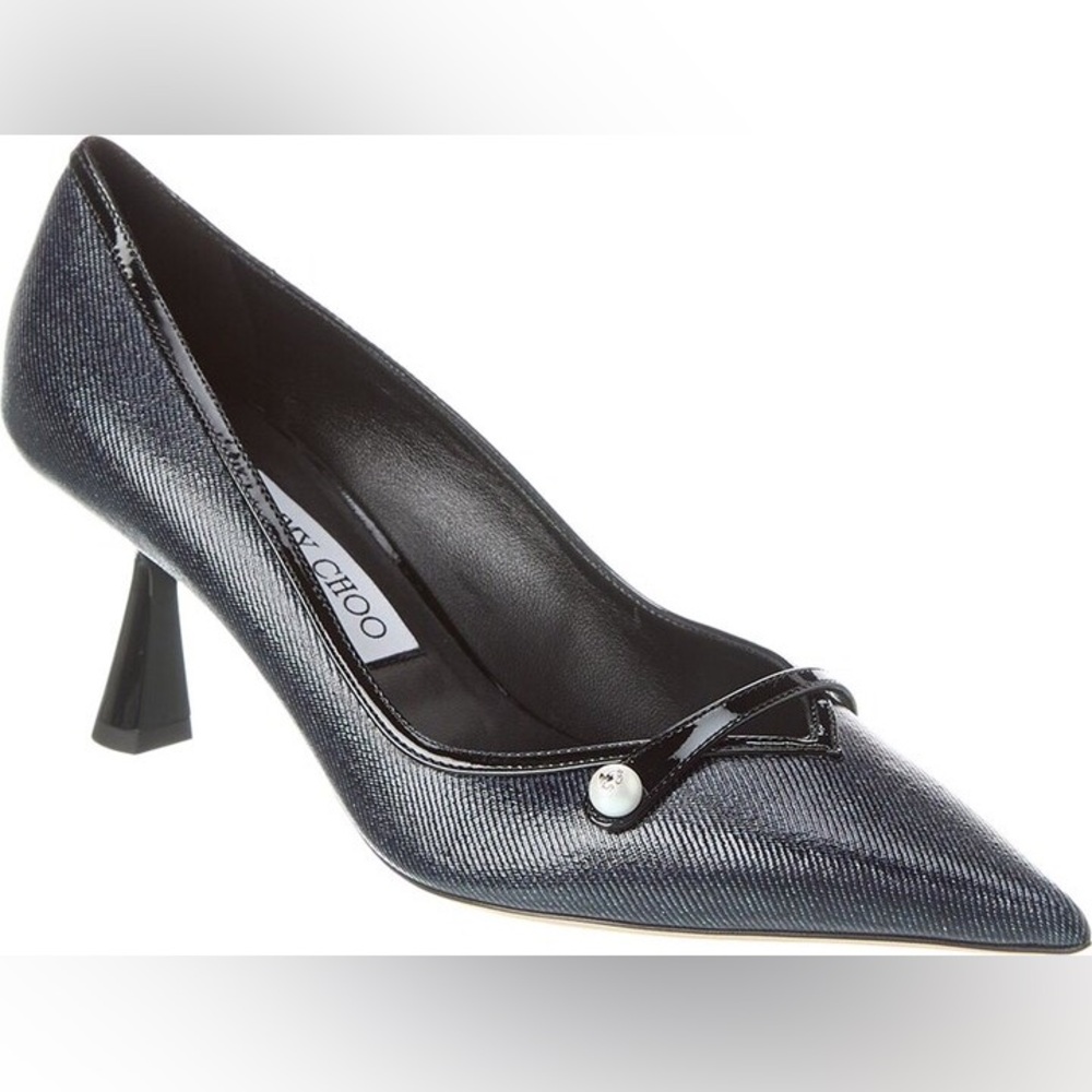 Jimmy Choo Metallic Black Heels